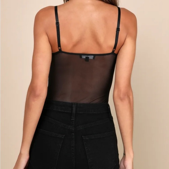 Lulu's Red and White Sleeveless Bustier Bodysuit - Picture 2 of 9